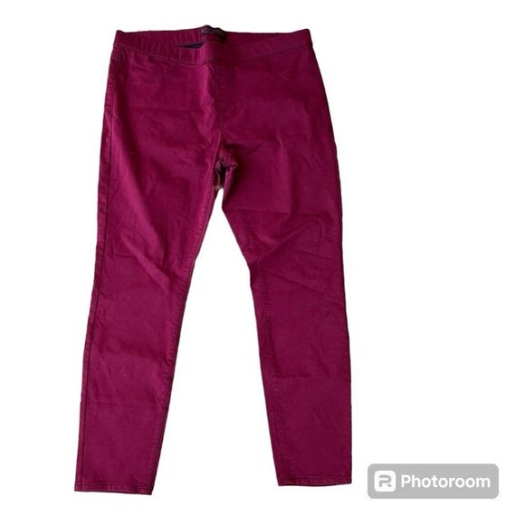 No Boundaries Pull On Skinny Stretch Pants Women Juniors XXL 19 Garnet Maroon - Picture 1 of 11